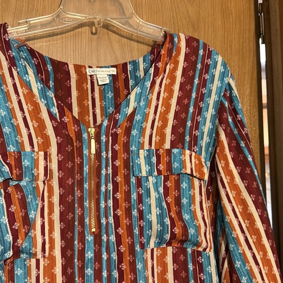 Striped Multicolor Women's Top Cato Size 18/20W - Picture 3 of 4